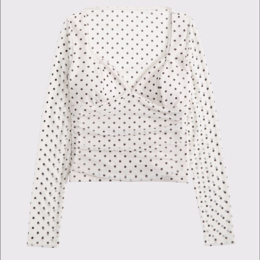 A&F Zoe Bra-Free Long-Sleeve Mesh
Top